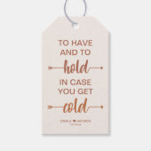 Herfst bruiloft deken gunst cadeaulabel (Voorkant)