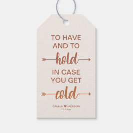 Herfst bruiloft deken gunst cadeaulabel