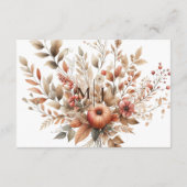 Herfst bruiloft details behuizing Kaart (Achterkant)