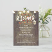 Herfst bruiloft Details Kaart (Staand voorkant)