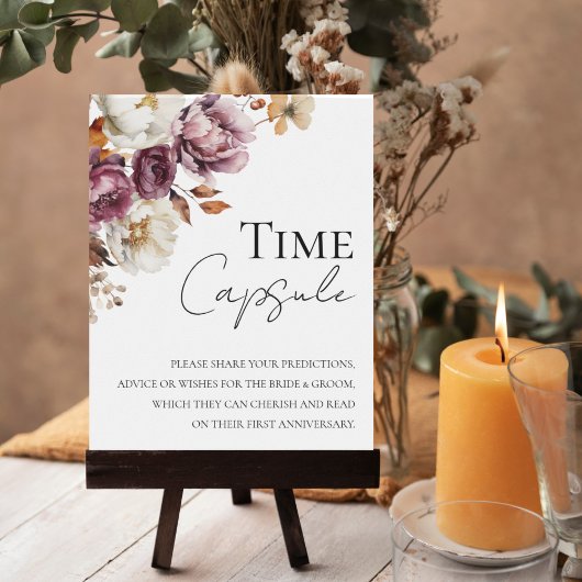 Herfst bruiloft eerste Jubileum tijd Capsule teken Poster