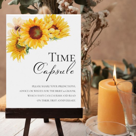Herfst Bruiloft Eerste Trouwdag Tijdcapsule Bord Poster