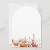 Herfst Bruiloft Elegante Boho Bloemig Kaart (Achterkant)