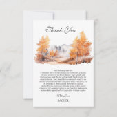 Herfst Bruiloft Feest Bos Scene Bedankkaart (Voorkant)