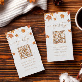 Herfst Bruiloft Feest Cadeau Registratie QR Code Informatiekaartje