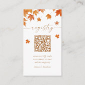 Herfst Bruiloft Feest Cadeau Registratie QR Code Informatiekaartje (Voorkant)