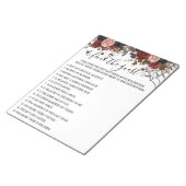 Herfst Bruiloft Feest Halloween Spel Bloemig Notitieblok (Schuin)