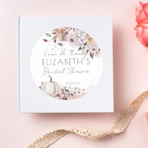 Herfst bruiloft feest loof pompoen dank je favorie ronde sticker