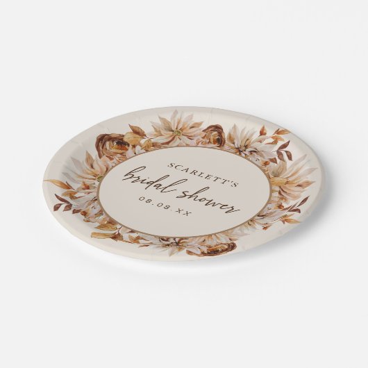 Herfst Bruiloft Feest Papieren Bord (Gekanteld)