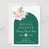 Herfst Bruiloft Feest Uitnodiging, Smaragdgroen Kaart (Voorkant)