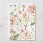 Herfst Bruiloft Feest Uitnodiging, Smaragdgroen  Kaart (Achterkant)