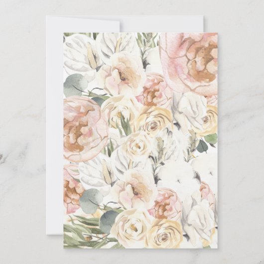 Herfst Bruiloft Feest Uitnodiging, Smaragdgroen  Kaart (Achterkant)