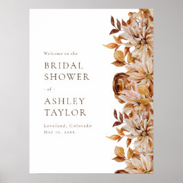 Herfst Bruiloft Feest Welkom Poster