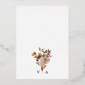 Herfst Bruiloft Folie Uitnodiging (Achterkant)