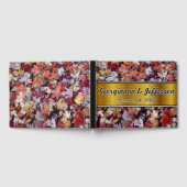 Herfst bruiloft gevallen bladeren + faux gouden ba gastenboek (Volledig)