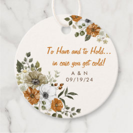 Herfst bruiloft gooien deken rustieke bloemen bedankjes labels