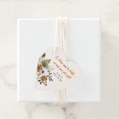 Herfst bruiloft gooien deken rustieke bloemen bedankjes labels (In situ)