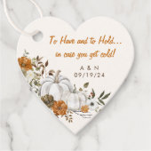 Herfst bruiloft gooien deken rustieke bloemige pom bedankjes labels (Voorkant)