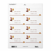 Herfst bruiloft gunst labels (Full Sheet)