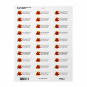 Herfst bruiloft herfst bladeren retour adres label (Full Sheet)