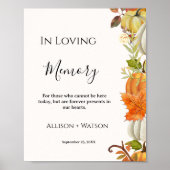 Herfst Bruiloft in Loving geheugen teken bruiloft Poster (Voorkant)