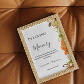 Herfst Bruiloft in Loving geheugen teken bruiloft Poster