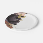 Herfst Bruiloft Kranig Glamour Bloemen Moderne Blo Papieren Bordje (Gekanteld)