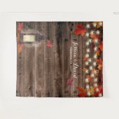 Herfst Bruiloft Landelijke Herfstbladeren Lantaarn Wandkleed (Voorkant (horizontaal))