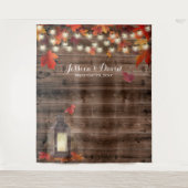 Herfst Bruiloft Landelijke Herfstbladeren Lantaarn Wandkleed (Voorkant)