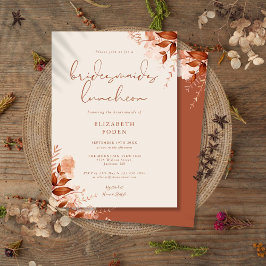 Herfst Bruiloft Luncheon met Landelijke Bloemen Kaart