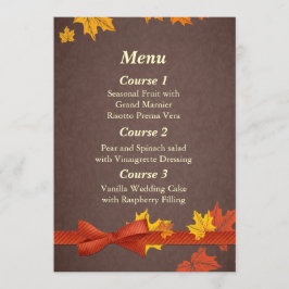 herfst bruiloft menu