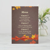 herfst bruiloft menu (Staand voorkant)