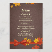 herfst bruiloft menu (Voorkant)