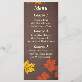 herfst bruiloft menu