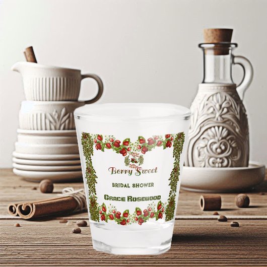 Herfst Bruiloft met Zoete Bessen Thema Bruidsmeisj Shot Glas