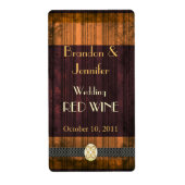 Herfst bruiloft mini wijn labels (Voorkant)