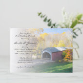 Herfst Bruiloft na de bruiloft brunch bij de overd Kaart (Staand voorkant)