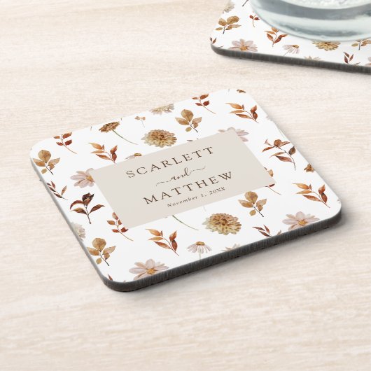 Herfst bruiloft Onderzetter (Linkerzijde)