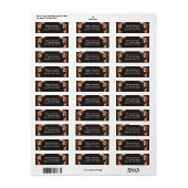 Herfst Bruiloft Oranje Bloemen Elegant Etiket (Full Sheet)