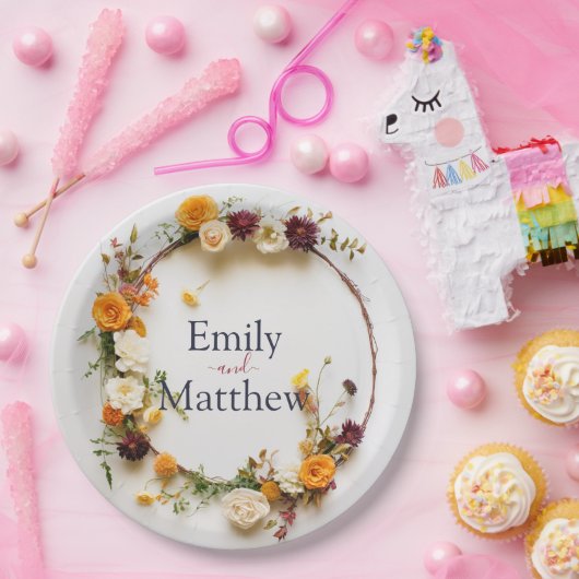 Herfst bruiloft papier Borden Papieren Bordje (Feest)