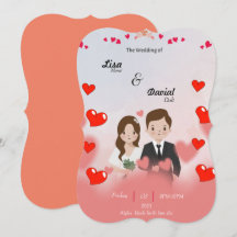 Herfst bruiloft platte Kaart