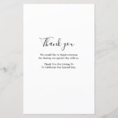 Herfst bruiloft programma (Achterkant)