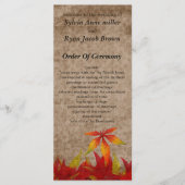 herfst bruiloft programma programmakaart (Voorkant)