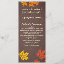 herfst bruiloft programma