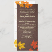 herfst bruiloft programma programmakaart (Voorkant / Achterkant)