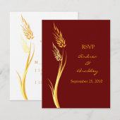 herfst bruiloft reactie Kaart (Voorkant / Achterkant)