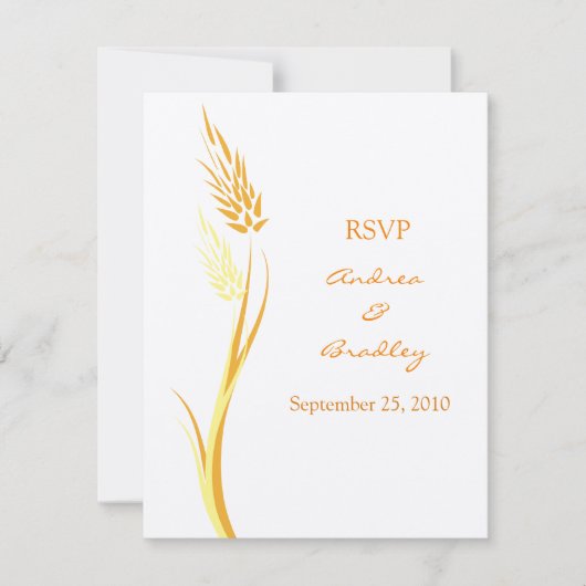  herfst bruiloft reactie Kaart (Voorkant)