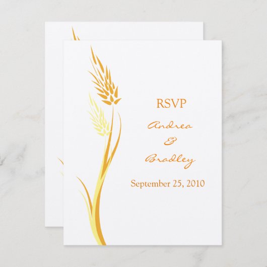  herfst bruiloft reactie Kaart (Voorkant / Achterkant)