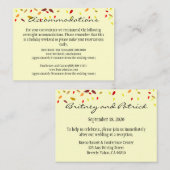 Herfst bruiloft Receptie & Accommodatie Kaarten (Voorkant / Achterkant)