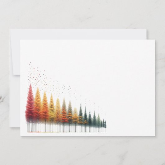 Herfst bruiloft repetitie kaart (Achterkant)